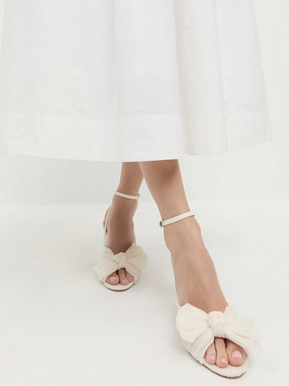 Loeffler Randall Camellia Heels in Pearl